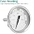 60540 7581 67031 Grill Lid Thermometer for Weber Charcoal, Spirit, Q Grill, Temperature Gauge for Spirit I & II 200 and 300 Series, Weber 22" Kettles, Q 120/220/300/320, Traveler Portable Gas Grill
