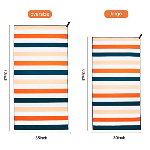 Exclusivo Mezcla Microfiber Quick Dry Beach Towel Set, Oversized Sand Free Beach Towel for Travel/ Camping/ Sports (6-Pack, 30"X60") - Super Absorbent, Compact and Lightweight