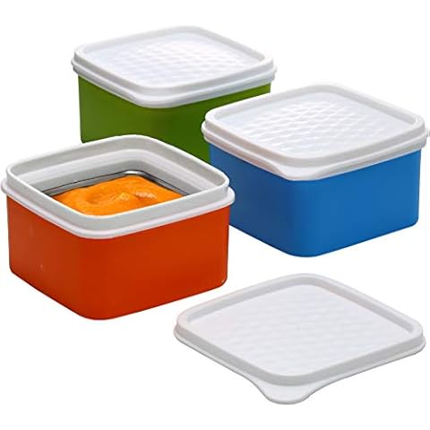 Baby/ Toddler/ Kids Stainless Steel Insulated Food Storage Container Small Leak Proof Lunch Box- 3 pk. 8 oz Snack Containers- Square Thermal Food Container With Airtight Lid On The Go, School, Daycare Cover