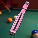Yiju Pool Rod Case Billiard Cue Bag with Accessory Pockets 2x3 Shockproof Organizer PU Leather Carrying Case Holder Storage Box, Pink