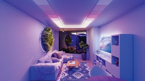 Skylight Starter Kit, 3 Plafoniere LED Soffitto RGBW - Plafoniere Interno Modulari, Luci Led 16M Colori WiFi, Funziona con Alexa - Illuminazione - Immagine 4