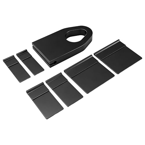 HUDEX Universal Auto Body Pull and Weld Clamp Set - 7 Plate Kit with Hook Powder Coated Steel Compatible with Most Car Frame Collision Repair for Panels Chassis and Dent Pulling