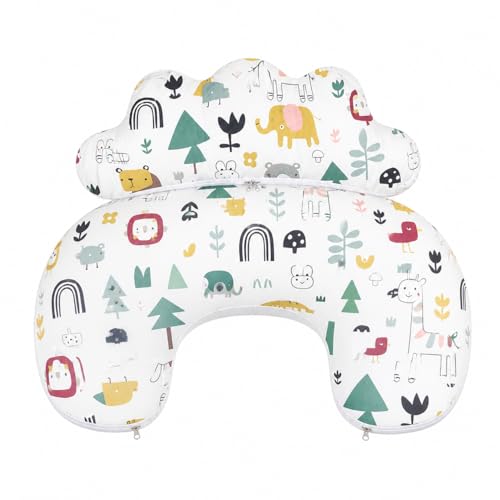Image of Proliva Feeding Pillow Cover for New Born Baby with Detachable Cover Breast Feedin, Maternity Nursing Pillow Cover Only Mom Baby Girls Boys Newborn