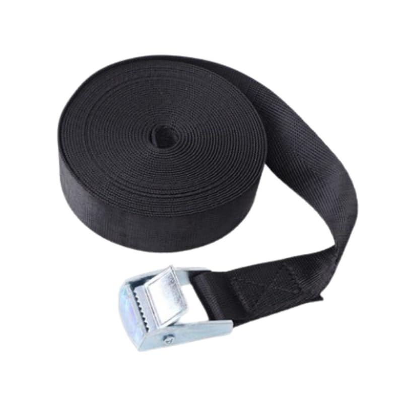 Wytrzymałe paski mocujące z grzechotką 4 szt. Nylonowe szybkozłączki ze stopu cynku, czarne, 25 mm, bagaż(5m black)