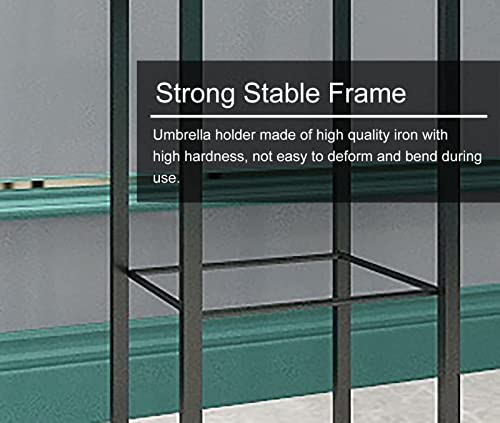 Porte-parapluie support carré en métal noir moderne compact