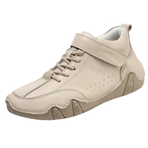 Genérico Botas Altas Mujer Invierno Boots Breathable Round Head Chunky Heel Women's Shoes Botines Agua Mujer (Khaki, 44)