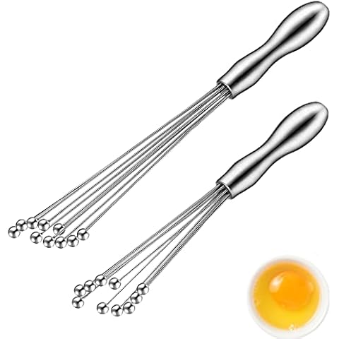 2 Stücke Schneebesen Edelstahl -Kugeln Küche Schneebesen Set Manual Mixer Zwei Größen Schneebesen Dishwasher-Safe Cover