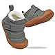 Cheerful Mario 1-5 Jahre Baby Jungen Mädchen Stiefel Lauflernschuhe Kleinkinder Winter Stiefel Warne Fell Gefüttert Winterscuhe Grau 20 EU