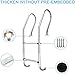 Katzowen Staircase Handrails Inground Pool Ladder, Screws, 200kg Weight Capacity with Installation Kit Pool Rail Anchors, and Railing Cover were All Included for Swimming Pool (Color : B)