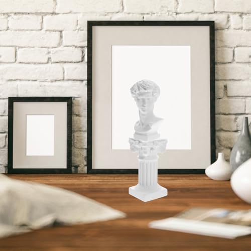 Estatua de David en resina con columna romana 13.5 cm miniatura 3