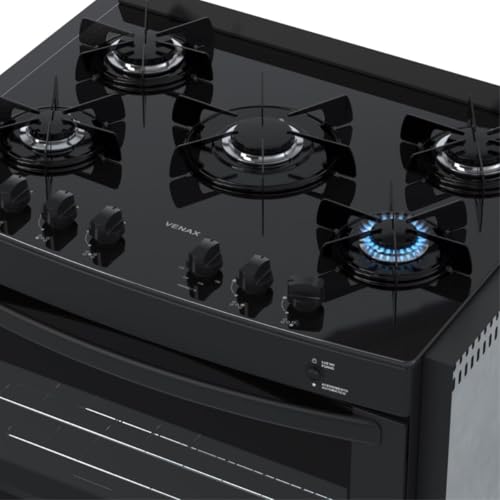 Fogao A Gas De Embutir Gaudi Prisma Vitreo Bl 5q Preto Gas Glp - Imagem 8