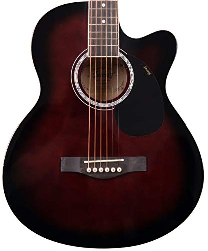 Image of JUAREZ Belleza cm 99.06 (39 Inch) Acoustic Guitar Kit, JRB39LN-DBS Linden Top, Rosewood Fretboard & Bridge, Truss Rod, Chrome Die Cast Machine Tuners, Dark Brown Sunburst