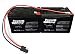12V 10Ah New Battery for EZIP Scooter 4.0, 4.5, 400, 450, 500 - Includes New Wiring Harness 2 Pack Beiter DC Power
