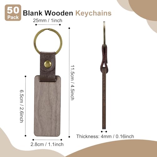 PATIKIL Wood Keychain Blanks - Image 2