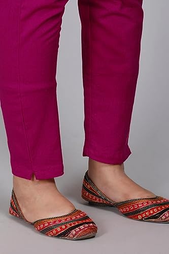 Image of Theth Deshi Women's Cotton Soft and Comfortable Solid Casual Trouser