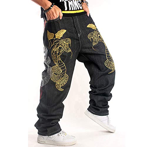 Baggy Jeans for Men Loose Fit Skateboard Pants Street Hip Hop Jeans2