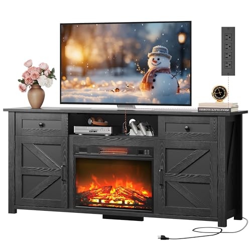 WLIVE Electric Fireplace TV Stand for 65 75 inch TV,...