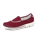Skechers Performance Women's Go Walk Slip-On Walking Shoe, Burgundy, 8.5 M US