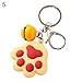 Produktbild good01 Schlüssel Kette zum Aufhängen Pfote Bell, süßer Hund Katze Pfote Klein Bell Charm Auto Schlüsselanhänger Ring Halter Tasche Ornament, Metall, gelb, Einheitsgröße