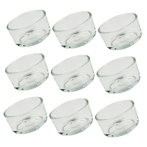 Loigohon 9個透明ガラス製爬虫類用給水給餌ボウル ? 耐衝撃設計で長持ち、亀やトカゲ・ヘビ・ゲッコーに適した広口容器