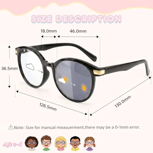 Image of Round Kids Blue Light Glasses, Ages 2-6