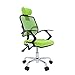Sedia Da Ufficio Girevole Con Rotelle Poltrona Ergonomica Con Poggiatesta Anti Cervicale Per Scrivania Casa PC Schienale Traspirante Con Braccioli Altezza Regolabile Design Boone (Green)