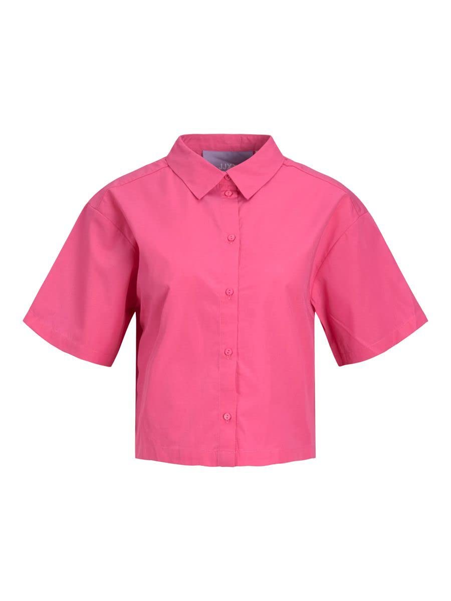 JJXX Jack & Jones Women's Jxmission SS Short Shirt Sn Shirt Blouse, Carmine Rose, XS