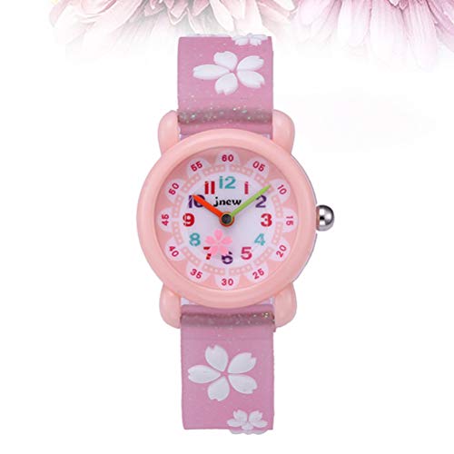 Pretty Sakura Kids Watches Quartz Watches Creative Time Learning Wrist Watches Students Wrist Watche