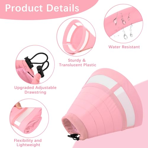 Image of ASENKU Dog Cone Collar, Soft Adjustable Cone for Dogs to Stop Licking, Lightweight Recovery Dog Cone After Surgery, Pet E-Collar for Small, Medium & Large Dogs (Pink, S)