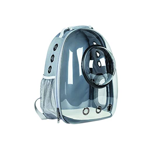 Mochila Pet Visão Panorâmica ZAWA Modelo Astronauta Cães e Gatos Passeio Divertido (Cinza)