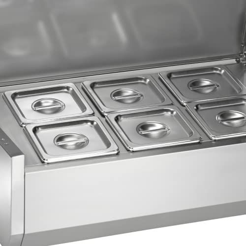 Arctic Air Acp40 40" Countertop Refrigerated Sandwich/Salad Condiment Prep Table Station, 6 Pans, Stainless Steel, 115V #TOP2