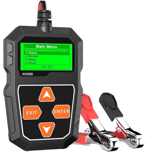 Testador de bateria de carro KW208 12V, testador de bateria de carro e motocicleta