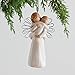 Willow Tree Angel's Embrace Ornament, Hold Close That which we Hold Dear, for Baptisms, New Grandparents, Caregivers, Nurses, Remembrance, Expression of Healing, Love, Sculpted Hand-Painted Figure