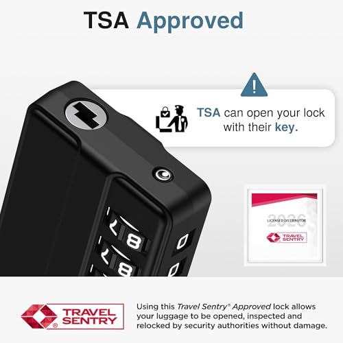 Image of Puroma 2 Pack TSA Locks for Luggage Lightweight 4 Digit Code Padlock Black