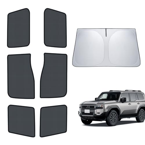 LANTU 【7枚セット】 新型 2024 トヨタ ランクル250 車用サンシェード ランドクルーザー250 サイドガラス 遮光カーテン UVカット 車中泊 グッズ land cruiser 250 アクセサリー カスタム パーツ