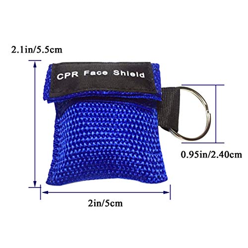 Image of CPR Mask, Disposable CPR Shield Mask Emergency Mask with One-Way Valve Breathing Barrier