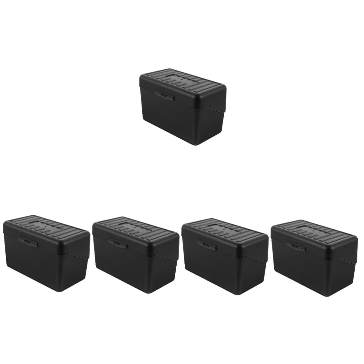 TEHAUX 5pcs Portable Business Card Holder Organizer Desktop Storage Box for Office and Sturdy Design Efficient Card Storage