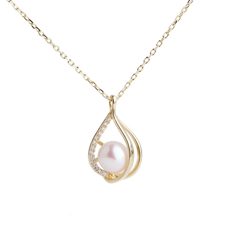 Collar de Mujeres de Oro con Perla y Colgante, Hermoso Regalo para Ocasiones Especiales
