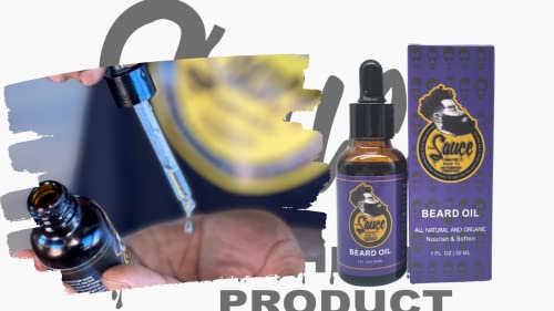 Sauce Authentic Product Beard Oil Conditioner (Champion) Scented, Softens And Moisturizes Beards With Argan Oil And Jojoba Oil, #TOP3