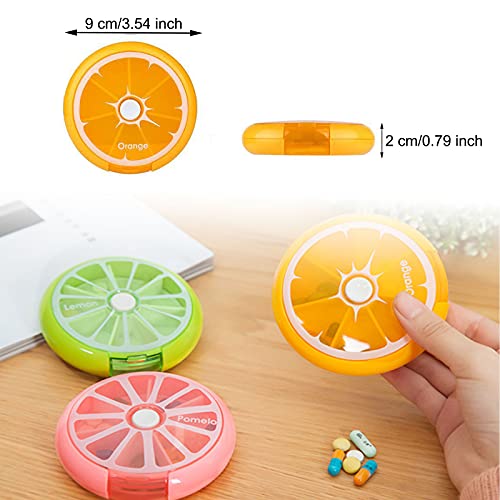 Ronde Wekelijkse Pillendoos Reis Pillendoosje 4 Stuks 7 Dagen Pillendoosje Ronde Pillendoos Dagelijkse Pillendoos Kleine Pillendoos Draagbare Pillendoos voor Het Bewaren van Medicijnen En Supplementen - Afbeelding 6