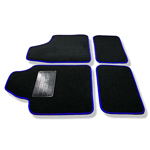 Tappetino Auto Specifico Per Fiat Panda 141 (1986-2003) - Lato Guida - Moquette Nera Con Bordino