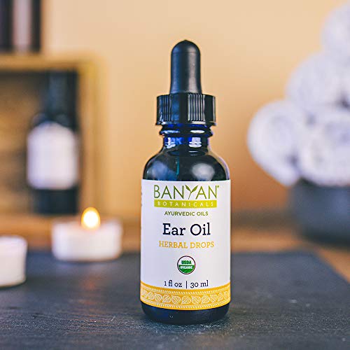 Banyan Botanicals Ear Oil – Organic Herbal Drops With Ashwagandha, Bilva & Garlic – Soothing And Comforting For The Ears – 1 Oz – Non Gmo Sustainably Sourced No Sting #TOP2