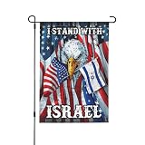 Israel Garden Flag Israel American flag American Israel Flag Pray For Israel Flag I Stand With Israel Flag 12x18 Double Sided House Flag For Outdoor