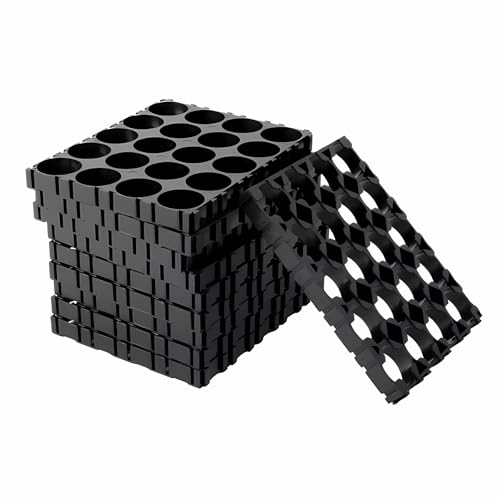 18650 Lithium Batteries Holder, 10pcs 4x5 Plastic Li-ion Battery Pack Bracket Safety Spacer Radiating Shell Storage Bracket, Cylindrical Cell Battery Stand Cell Spacer for DIY Fixed Batteries