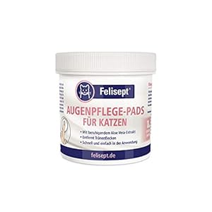 Felisept Augenpflege Finger-Pads für Katzen 100 Stück – Mit Aloe Vera Extrakt – Fingerlinge zur Reinigung und Pflege des Augenumfelds – Gegen Schmutz und Tränenstein – Augenreiniger Katze