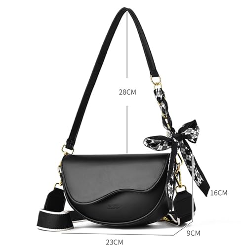 Image of Leather Fanny Pack Bag for Women, PU Leather Belt Bag Chest Purse Fashionable Crossbody Waist Bags Handbag for Everyday Use Trip Walking Hiking