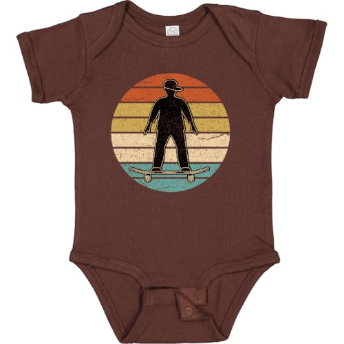 Inktastic Skateboarding Retro Sunset Bodysuit