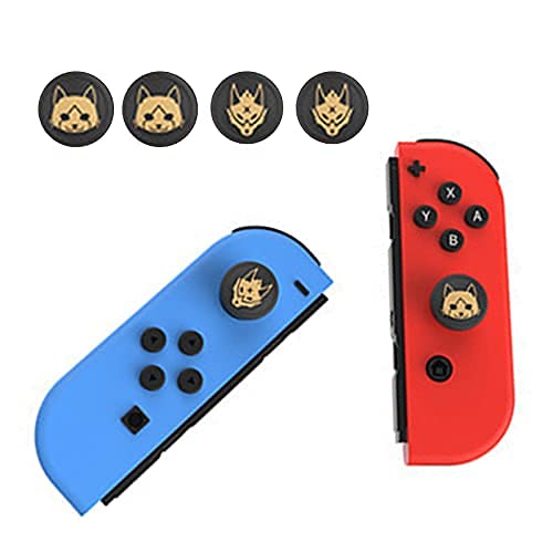 Case for Switch with Monster Hunter Rise, Protective Hard Case & Switch Thumb Grip Caps, Joy-Con Cover & Tempered Glass Tempered Film for Switch Screen Design for Monster Hunter Rise