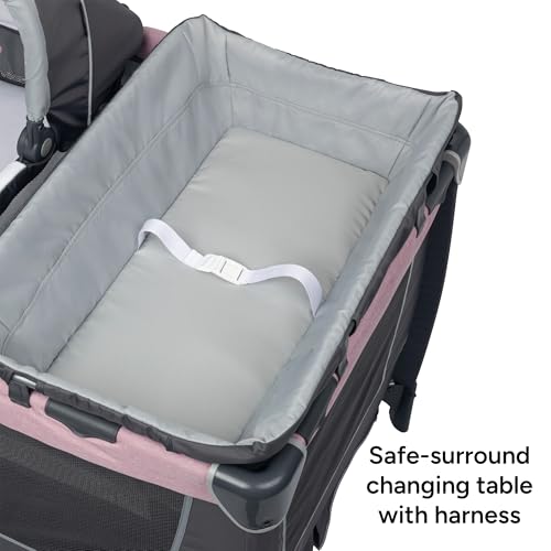 Image of Baby Trend Simply Smart Nursery Center Playard, Dash Pink