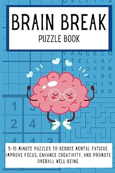 Paperback Brain Break Puzzle Book: Brain Breaks For Adults, Brain Break Ideas, Brain Break for ADHD, Puzzle Books, Work Break Book